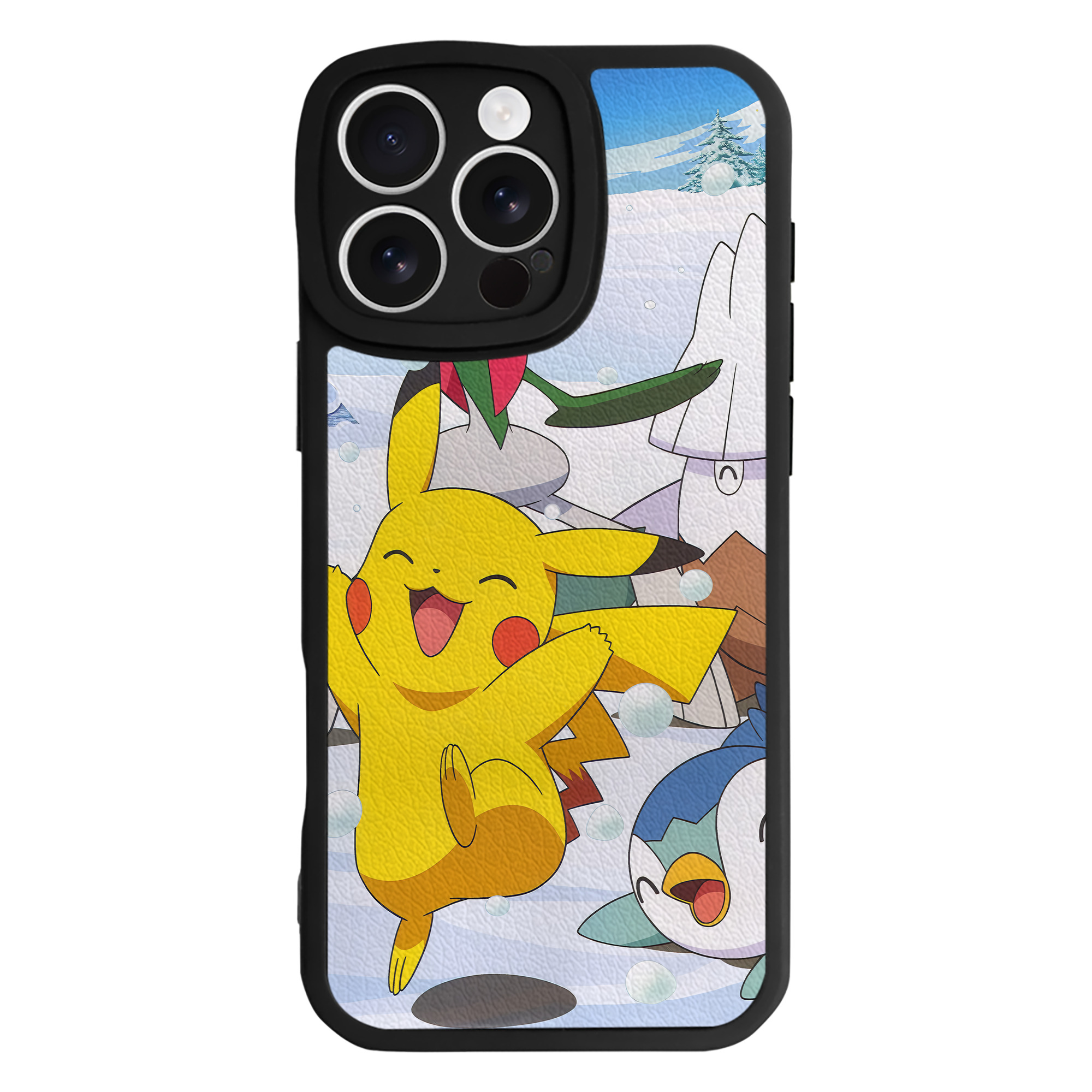 （画像用） ポケットモンスター Pokémon 【iPhone 16シリーズ対応】シリコンスマホケース（レザー調） 材質：シリコン